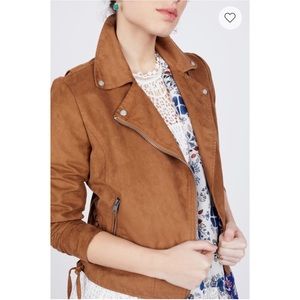 Marc New York Lace Up Faux Suede Moto Jacket